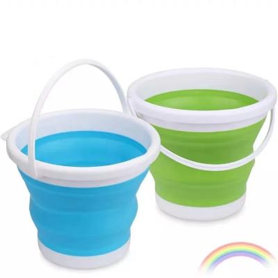 China Portable Camping Tools Silicone Collapsible Wash Bucket For Home for sale