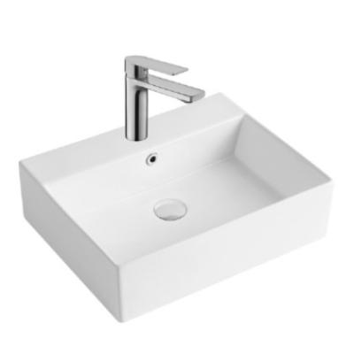 China Modern Popular Wash Basin Ceramic Sanitary Wares Art Basin For Bathroom Retangular Countertop White Sink Bathroom Lavabo for sale