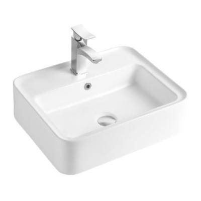 China Modern High Grade Lavabo Morden Design Sanitary Wares Rectangular Wash Sink 20 Inches Countertop Basin for sale