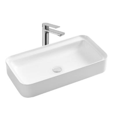 China Modern 2024 Popular Morden Design Sanitary Wares Artistic Ceramic Wash Basin Bathroom Hotel Countertop Sink for sale