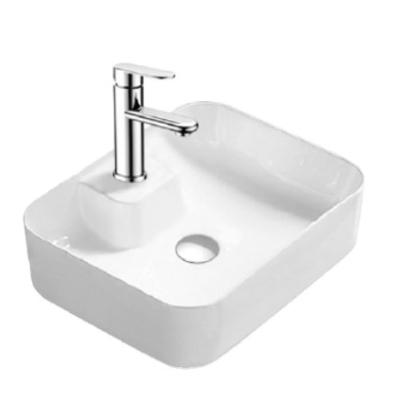 China Modern Factory Direct Ceramic Wash Hotel Lavabo Rectangular White Sanitary Wares Quality Wash Basin Popular Sink for sale