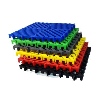 China Modem Car Wash Room Plastic Mosaic Grid Board 4S Shop Floor Mat Grid Floor Multi-Function  Floor Grille for sale