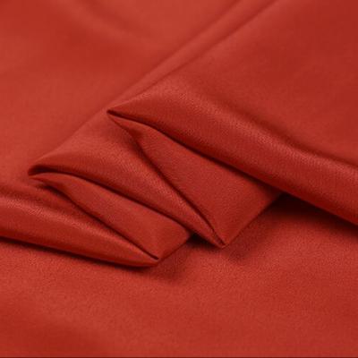 China Howmay Plain 100% Orange Red Crepe Silk Fabric Pure Silk Crepe Fabric 12m/m 45