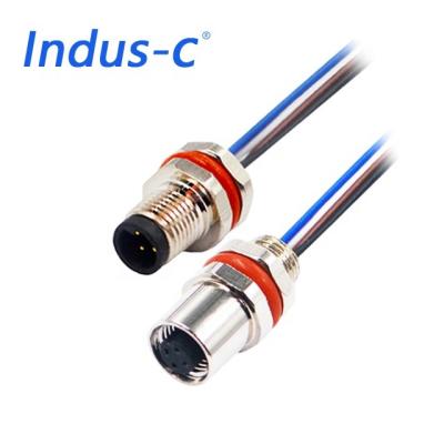 China IP67 Approval Automotive Security Screw M5 4 Pin Front Mount Wire Connector for sale