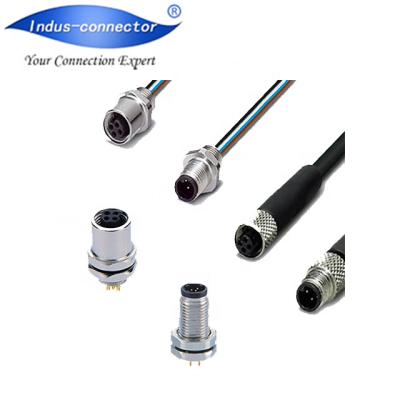 China IP67 Automotive Connector 4 Pin Automotive Female Shielded M5 Connector Molded Sensor Cable for sale