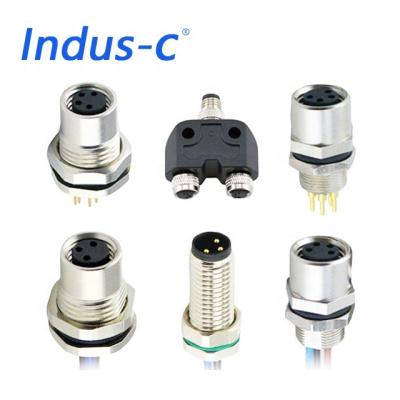 China Automotive IEC 61076-2-104 panel mount m8 male connector and Y splitter connector for sale