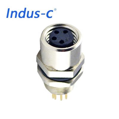 China Automotive sensor 4pin m8 female panel connector for sale