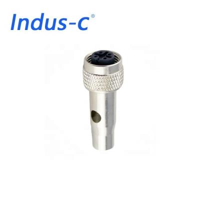 China Waterproof Welding Cup M12 Automotive Connector With 360 Degree Shielded for sale