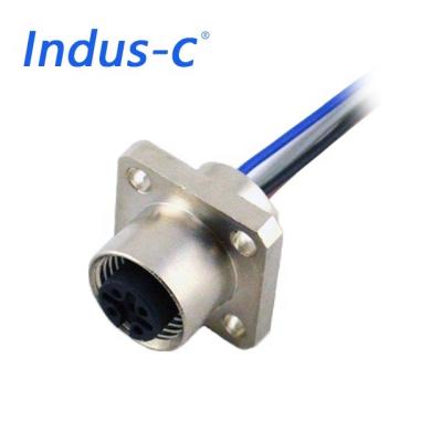 China Automotive Straight Female Type 8pole m12 Connector Phoenix Panel Mount Clamp Compatible Connector for sale