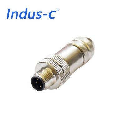 China Lumberg automotive connector m12 4terminal shield aviation waterproof connector for sale