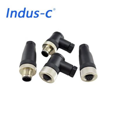 China Right angle connector m12 8 90 degree male female sensor pin for sale