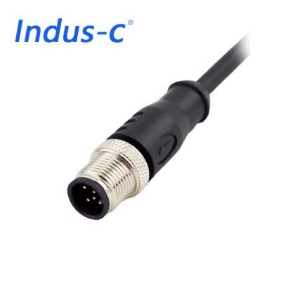 China Sensor HS Code Connector Flat A Code m12 5 Pin Male Waterproof Cable for sale