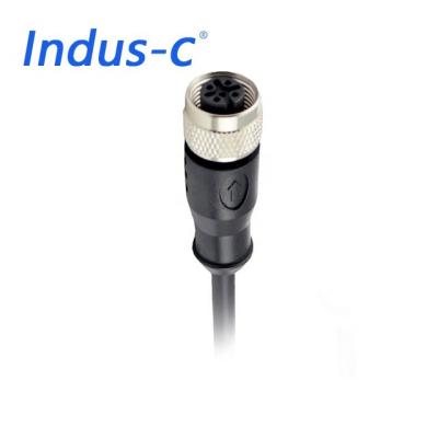 China Sensor D code 4 pin m12 straight female underwater connector for sale