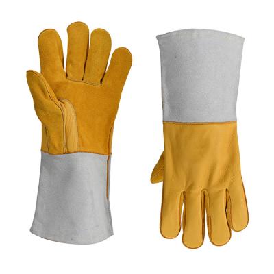 China Anti-cut Welding Gloves Comfortable Waterproof Soft Welding Gloves for sale