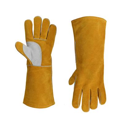 China Work Protection Swelder Work Safety Gloves Scare Industrial Work Split Leather Gloves For Welding for sale