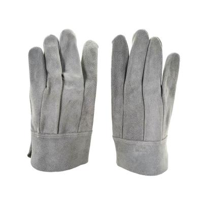 China Soft Premium Cow Split Rebar Mechanic Leather Men Hand Work Safety Working Gloves for sale