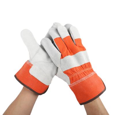 China Soft Wholesale Industrial Cowhide Leather Hand Protection Construction Glove For Car Truck Bus for sale