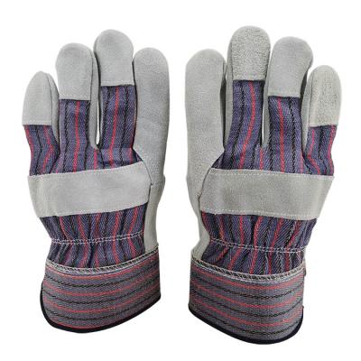 China Cheap Anti-Cut Safety Conductor Ab Grade Split Whip Leather Working Gloves for sale