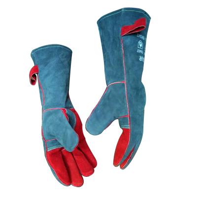 China Soft Leather Welding Gloves with Aluminum Foil for BBQ, Oven, Grill, Fireplace, Cat, MIG, Baking, Oven, Stove, Pot Rack for sale