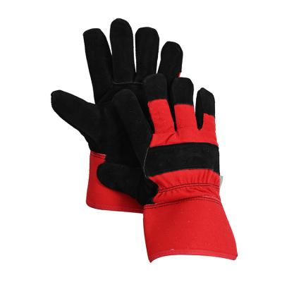 China Favor Design Split Soft Cow Work Leather Mechanic Safety Gloves For Hand Protection And General Industry for sale