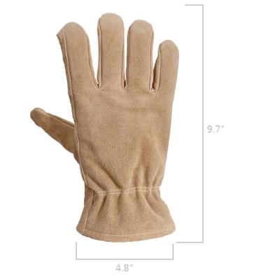 China General Work Split Buffalo Suede Cowhide Construction Worker Gloves With Cotton Fleece for sale