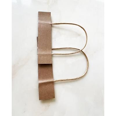 China Eco-friendly DIY Gift Paper Bag Twisted Rope Handle Recycle Bag Twine Rope Handwork DIY for sale