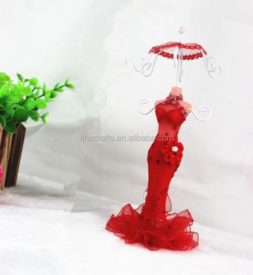 China Red Modern Jewelry Display Jewelry Display Doll for sale