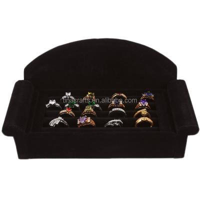 China Useful Colorful Velvet Velvet Jewelry Display Sofa Ring Display for sale