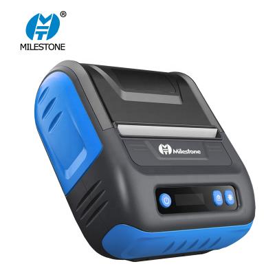 China 3inch USB Blue Tooth Interface Black And Blue Label Printer For Business Package Label Printer for sale