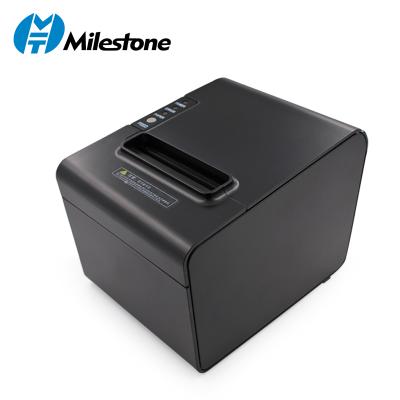 China Hot and cheap model P80A P80B 80mm black and white milestone thermal printer with wifi blue tooth usb ports for sale