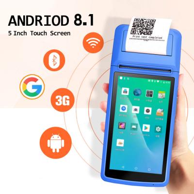 China Hot Mobile 8.1 Pos Terminal MHT-M1 Chili Saled POS Machine 3g Android Mobile Terminal Thermal Printer For Government E-boleta Tax Print for sale