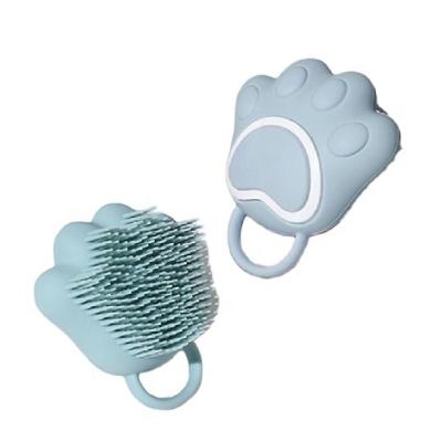 China New Comfortable Convenient 2 Stored In 1 Silicone Massage Pet Grooming Brush Pet Bath Brush Comb Pet Bath Cleaning Brush for sale