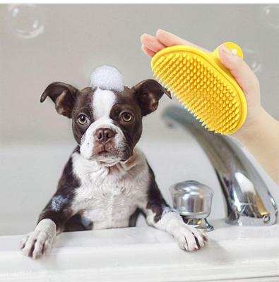 China Soothing Adjustable Handle Stocked Wash Cleaning Brush For Pet Manual Massage Sweep Pet Massage Comb for sale