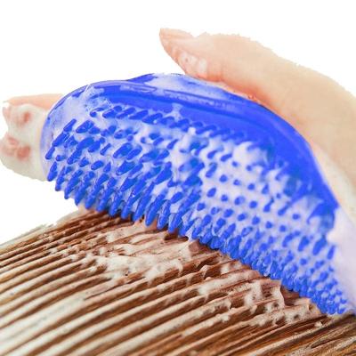 China Stocked Adjustable Handle Shower Cleaning Brush For Pet Manual Massage Sweep Pet Bath Massage Comb for sale