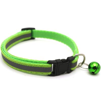 China Detached Cat Collars Stocked With Bell Safety Buckle Colorful Soft Cat Collars AdjustableSafety Collars For Cats for sale