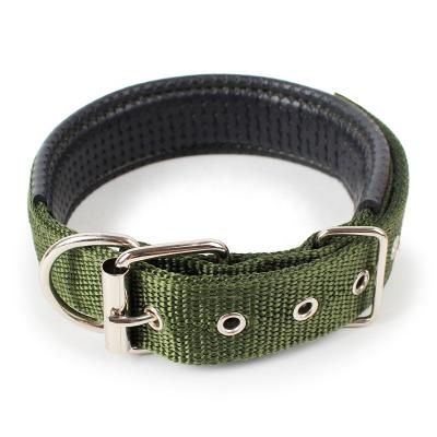 China Classic Nylon Stocked Pet Collar Metal Buckle Design Adjustable Durable Dog Collar Leash For Small Medium Dogs for sale