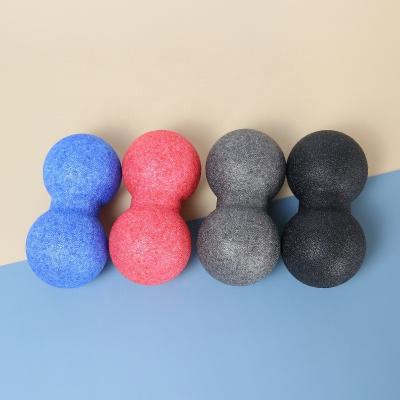 China Strong Elasticity Women Yoga Block Foam Roller Peanut Ball Set Block Peanut Massage Roller Ball for sale