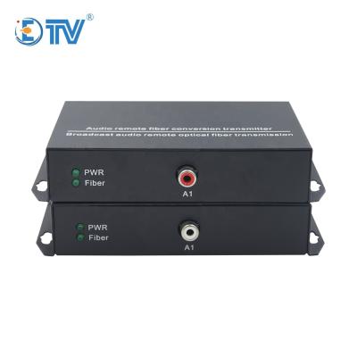 China ETV 1Ch RCA Broadcast Audio Over Fiber Optic Converter 20KM Single Mode Fiber FC Single Fiber Audio Supplement for sale