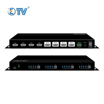 China Support Panel Key Control ETV 4k 4 in 4 Matrix Changer 4x4 4k 30hz Matrix Changer for sale