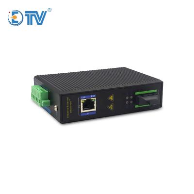 China ETV Industrial 12-48V DC Input Din Rail Grade Industrial Gigabit PoE Media Converter ETV-ZXD11G for sale