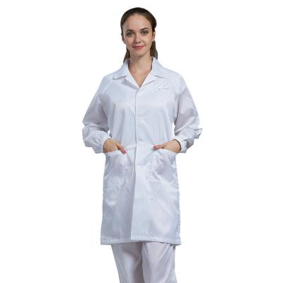 China All Kinds Of Esd Clean Customizable Washable Reusable Dustproof Clothing Workshop Cleanroom Lab Antistatic Gown for sale