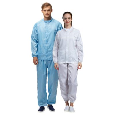 China All Kinds Of Safety Clean Reusable Cleanroom Suit Food Industry Work Shop Esd Antistatic Clothing for sale