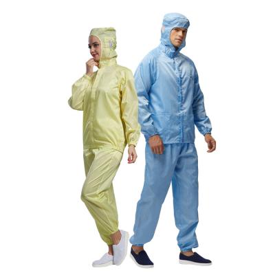 China All Kinds Of Esd Clean Unisex Dustproof Uniform Coat Work Shop Clothing Cleanroom Suit Anti-static Cloth for sale