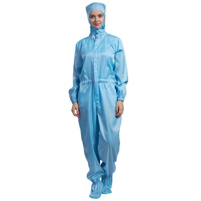 China All Kinds Of Esd Worksuits Hooded Cleanroom Coverall Dustproof Anti-Static Workshop Coverall for sale