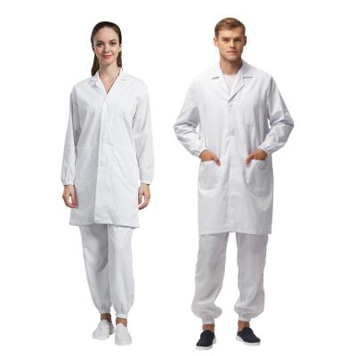 China Wholesale Doctor White Lab Gown Long Sleeve Logo Long Sleeve Pharmacy Uniform Customizable Lab Coat for sale