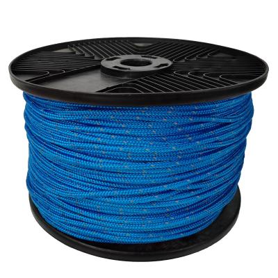 China Outdoor Camping Hiking PP Braided Moving Rope 3mm x 200m Multifunctional Loop Bundle PP Rope With Reflective For Sailboat for sale