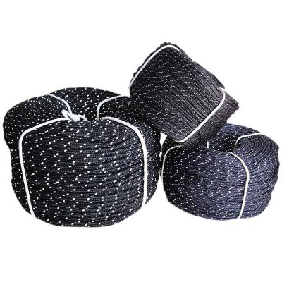 China Outdoor Camping Hiking Customized Size Polyester Bundle Traveling Strong Braided Rope With Reflective For Sailboat for sale