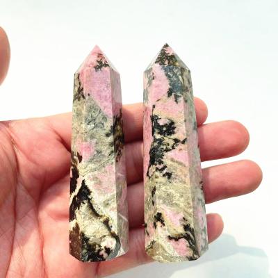 China Europe Natural High Quality Healing Crystals and Stones Tower Point Obelisk Rose Rhodonite Crystals for sale