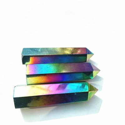 China Wholesale Natural Crystal Points Angel Aura Quartz Healing from Europe for Fengshui for sale