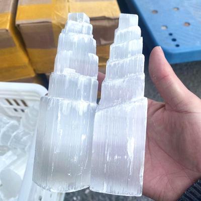 China Natural White Europe Gemstone Ice Iceberg Crysta Lamp Healing Specimen Selenite Mineral Lamp For Home Decor for sale